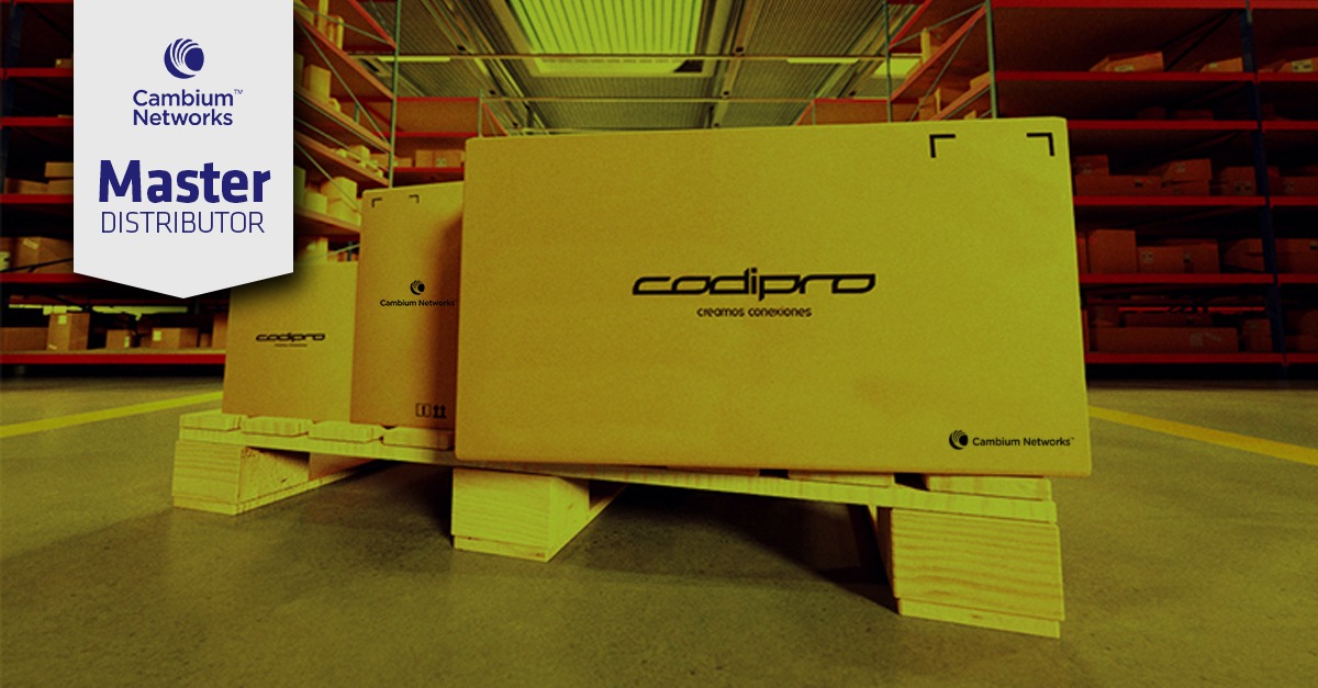 Codipro es elegido Master Distributor de Cambium Networks para Europa